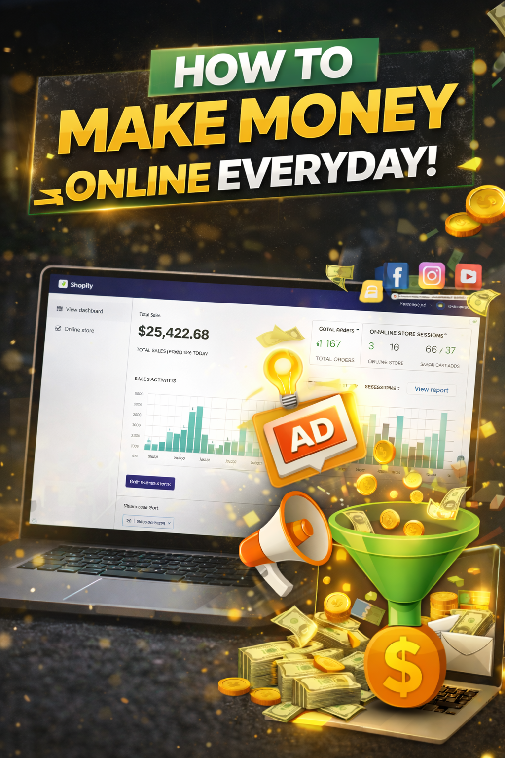 4/5-1 Bundle Deal  +Make Money Online Guide +Proven Products Guide  + How To Run Ads Guide  + Make Sales Organically Guide